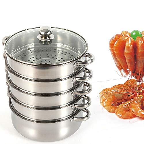 3 Tier Stainless Steel Steamer Pot with Lid V96478