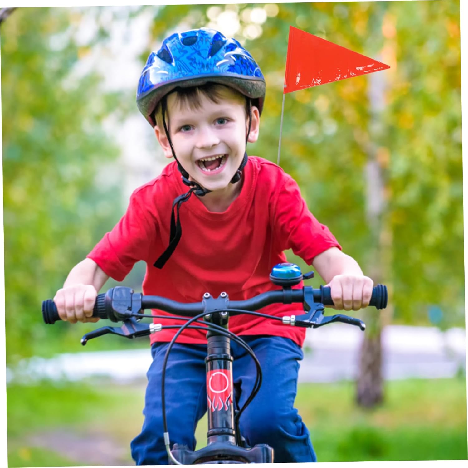 Reflective Adjustable Height Bicycle Safety Flag with Mounting Bracket S9427