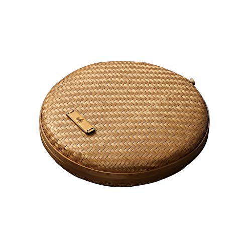 8 Inch Round Rattan Storage Basket with Lid R660