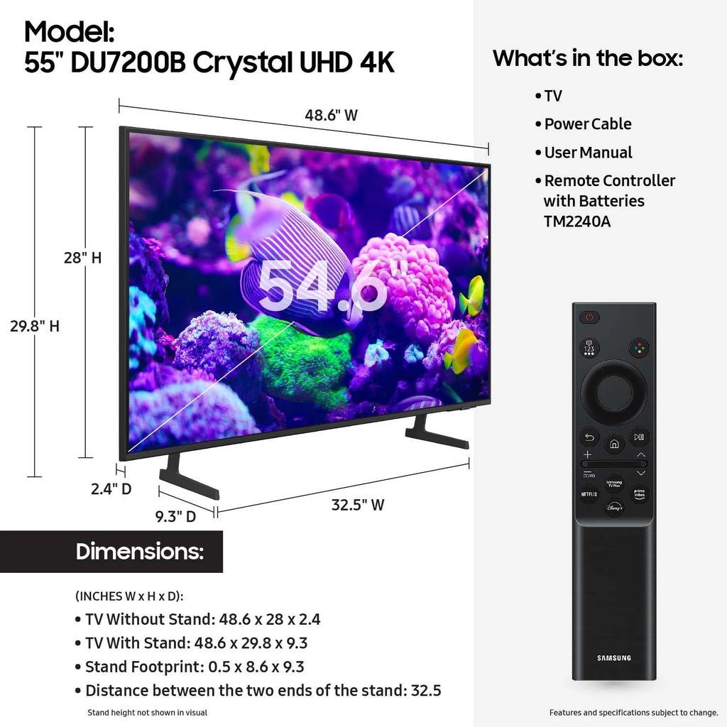 55" Crystal UHD 4K Smart TV D885642