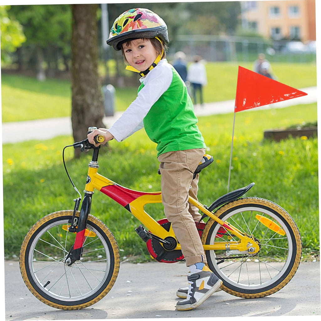 Reflective Adjustable Height Bicycle Safety Flag with Mounting Bracket S9427