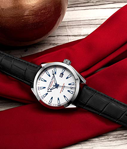 Analog Dial Date Calfskin Leather Band Dress Watch D428146