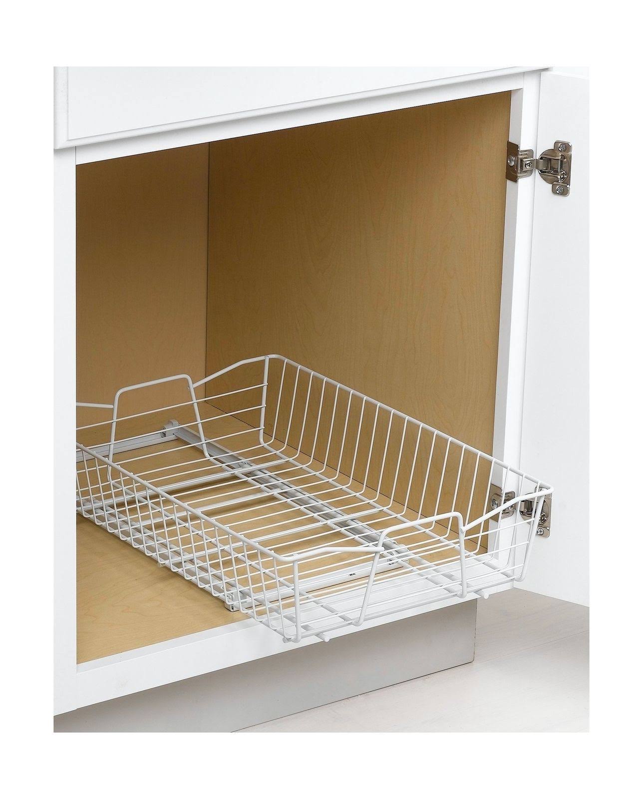 White 14-inch Wide Cabinet Organizer A6453