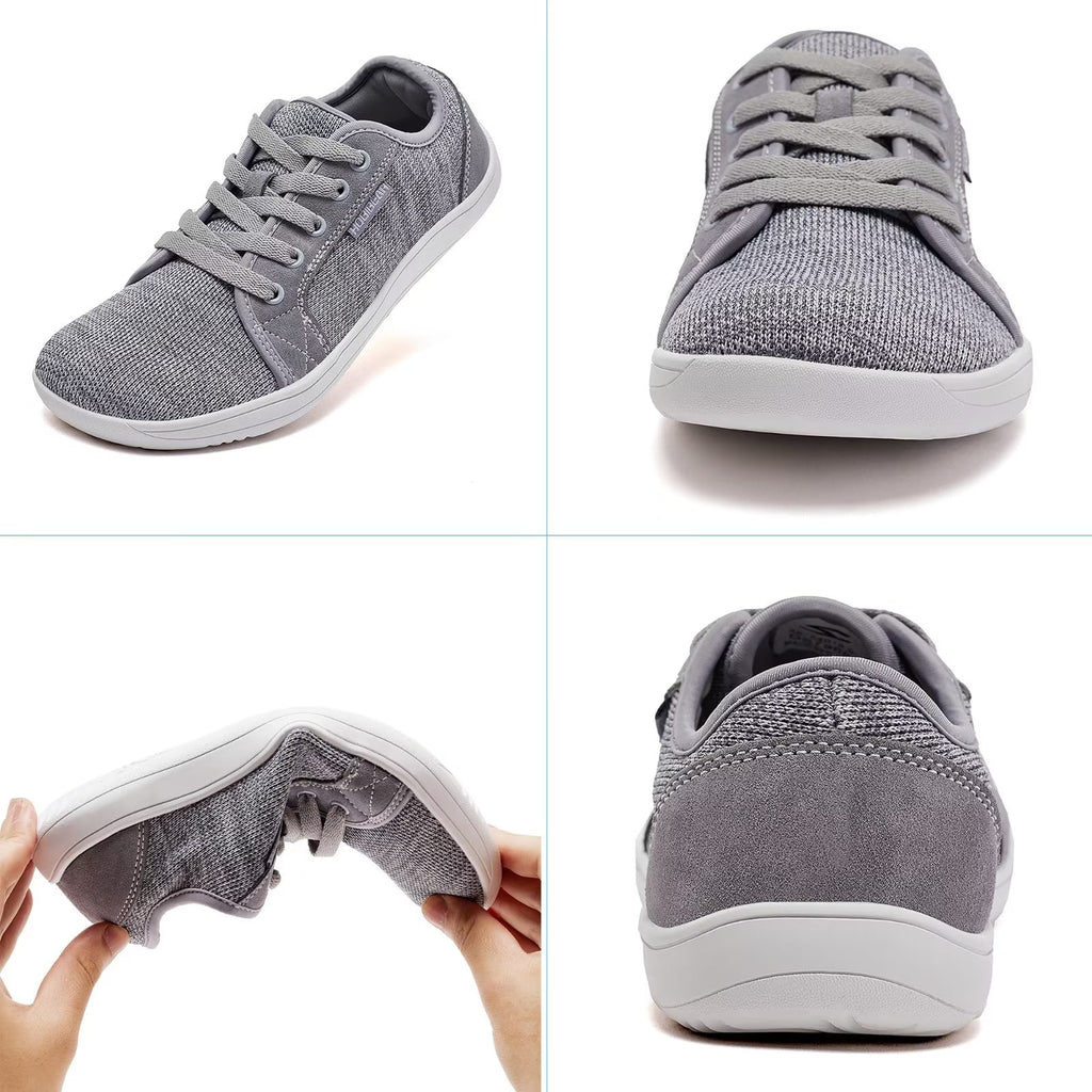 Light Gray Wide Toe Box Barefoot Shoes I415
