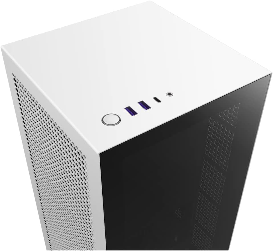 Compact ATX Mid-Tower PC Gaming Case with Tempered Glass Side Panel - Black/Red T7535