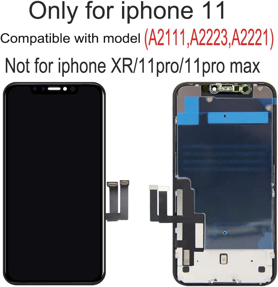 iPhone 11 LCD Display 3D Touch Digitizer Assembly 6.1 inch with Repair Tools and Screen Protector D968962
