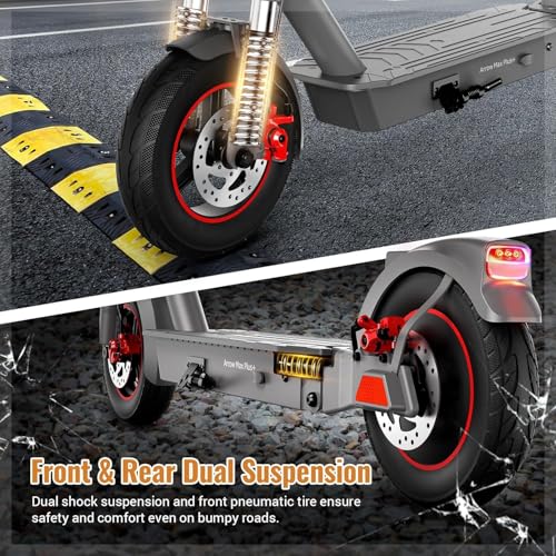 Electric Scooter with 10" Tires, 600W Peak Motor, 22 MPH Speed, 30 Miles Range, Dual Brakes, LCD Display X4914