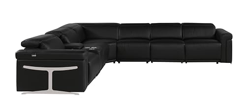 6-Piece Italian Leather Sectional Sofa with Power Reclining Seats D26421
