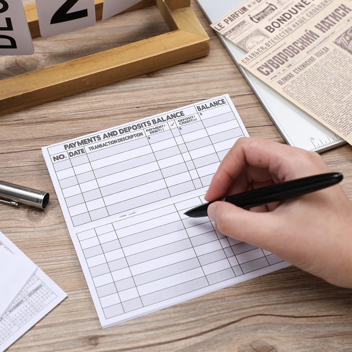 16 Pcs Large Print Checkbook Register D321