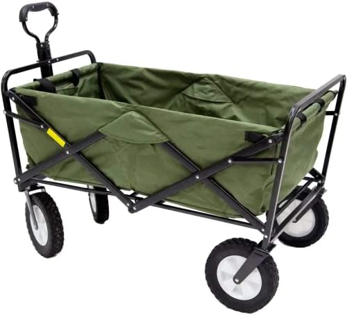 Black Steel Frame Collapsible Folding Utility Wagon P2930