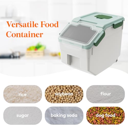 Dog Food Storage Container with Lid and Wheels V8562