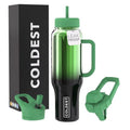40 oz Stainless Steel Insulated Tumbler with Handle and Straw (3 Lids) L1344