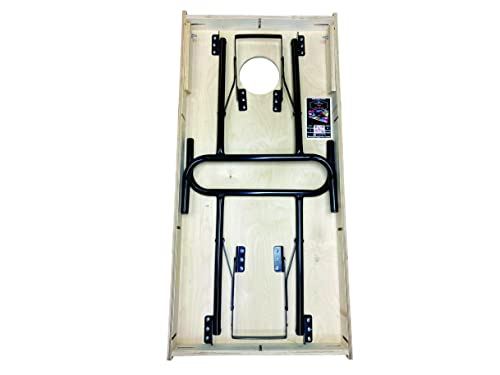 27 In Steel Powder Coated Gloss Black Folding Table Legs (4) Z95807