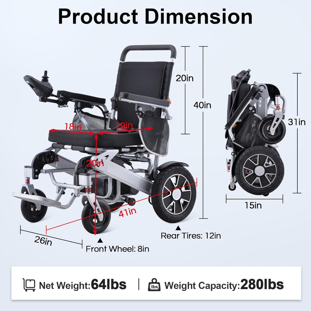 15 Miles Range Foldable Electric Wheelchair H139595