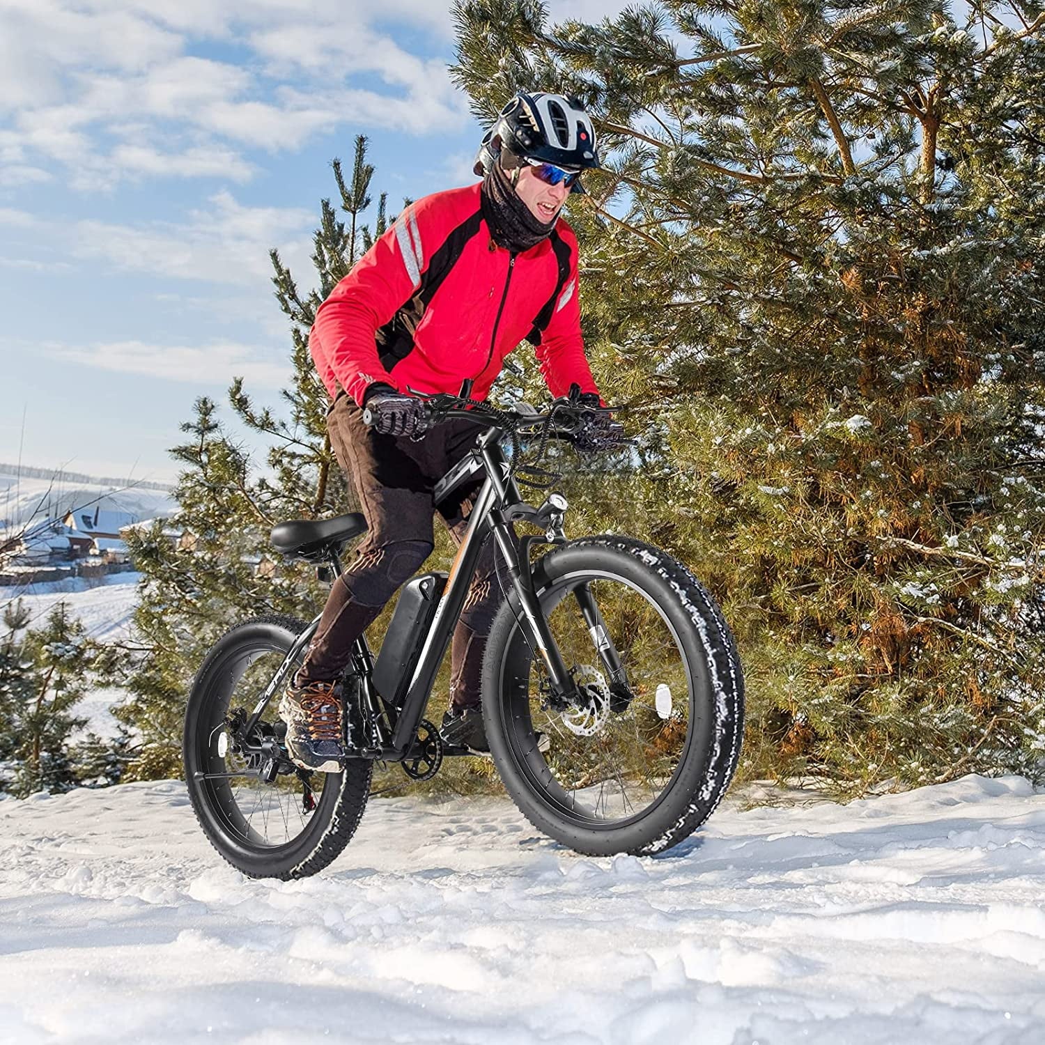 26" Fat Tire Electric Bike 500W 48V 13AH Removable Battery 20MPH O134