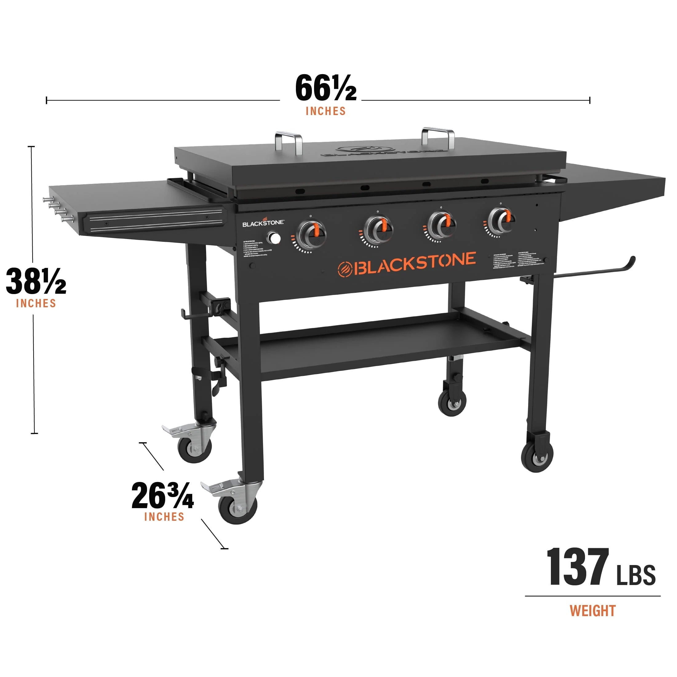 4-Burner 36 Propane Griddle Cooking Station with Hard Cover Q499748