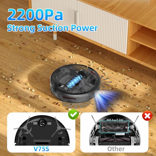 Robot Vacuum and Mop Combo with Large Capacity Dustbin D698385