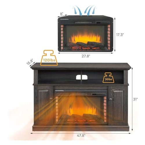 48 Inch Electric Fireplace Tv Cabinet O850