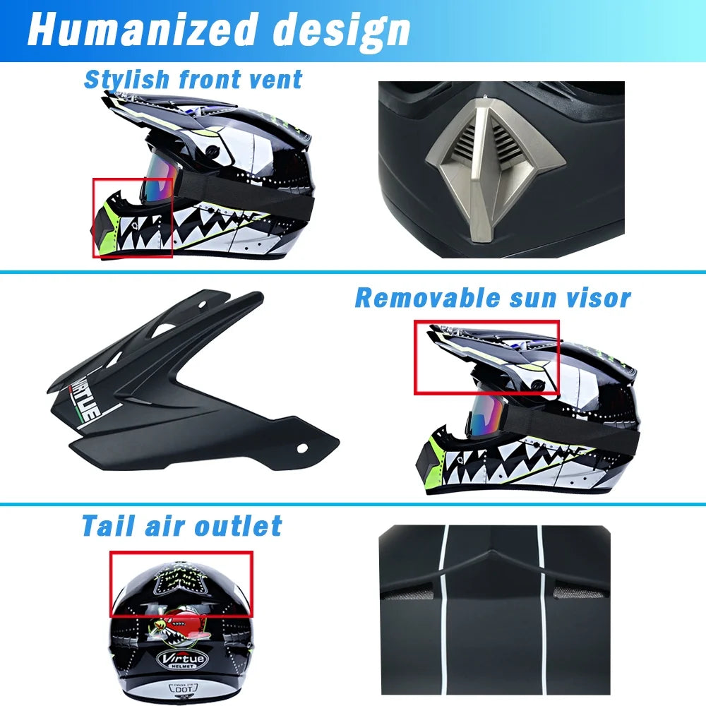 Full Face Motorcycle Crash Helmet Z5540