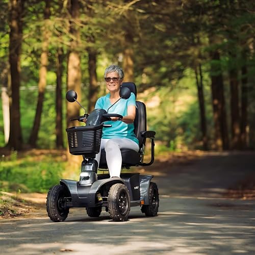 Orange Mobility Scooter, 400 Lbs Weight Capacity, 50 Ah Battery, 18"x18" Seat L282410