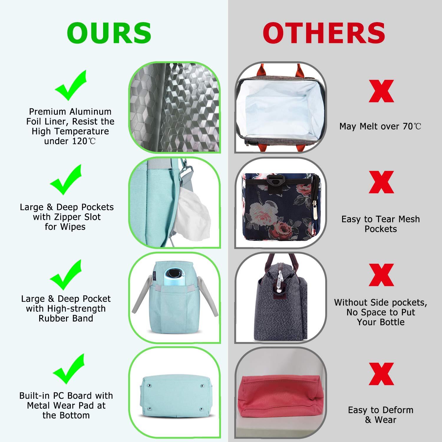 Large Insulated Lunch Tote with Shoulder Strap K297
