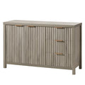 Natural 56" Fluted Sideboard Buffet Cabinet with Adjustable Shelves B8072