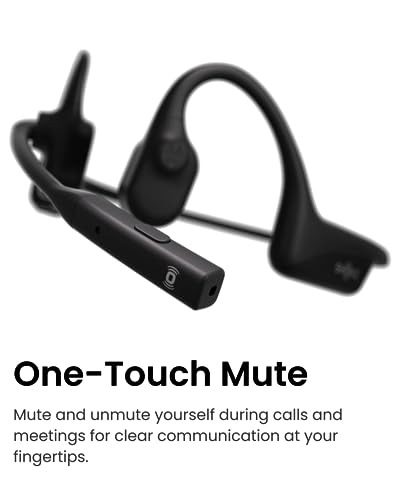 Open-Ear Bone Conduction Wireless Bluetooth Computer Headset with Noise Canceling Mic W5396