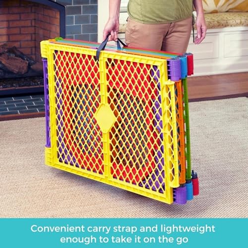 6 Panel Free Standing Play Yard, 26" Tall, Aqua A29609
