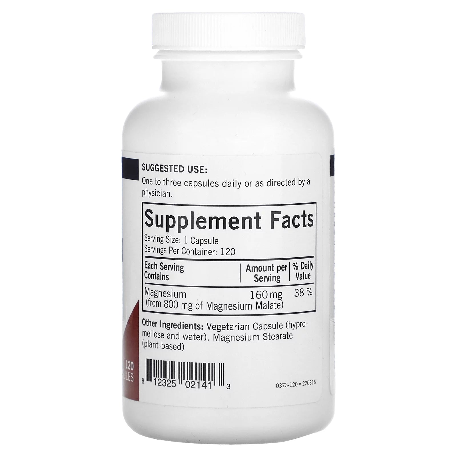 Kirkman Labs Magnesium Malate, 120 Capsules W88246