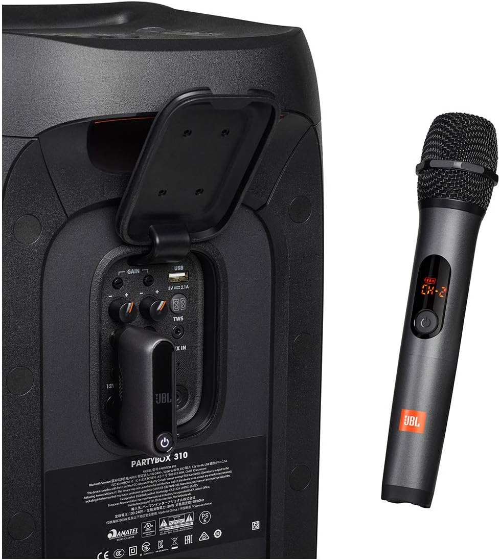 Black Wireless Two Microphone System with Dual-Channel Receiver X822