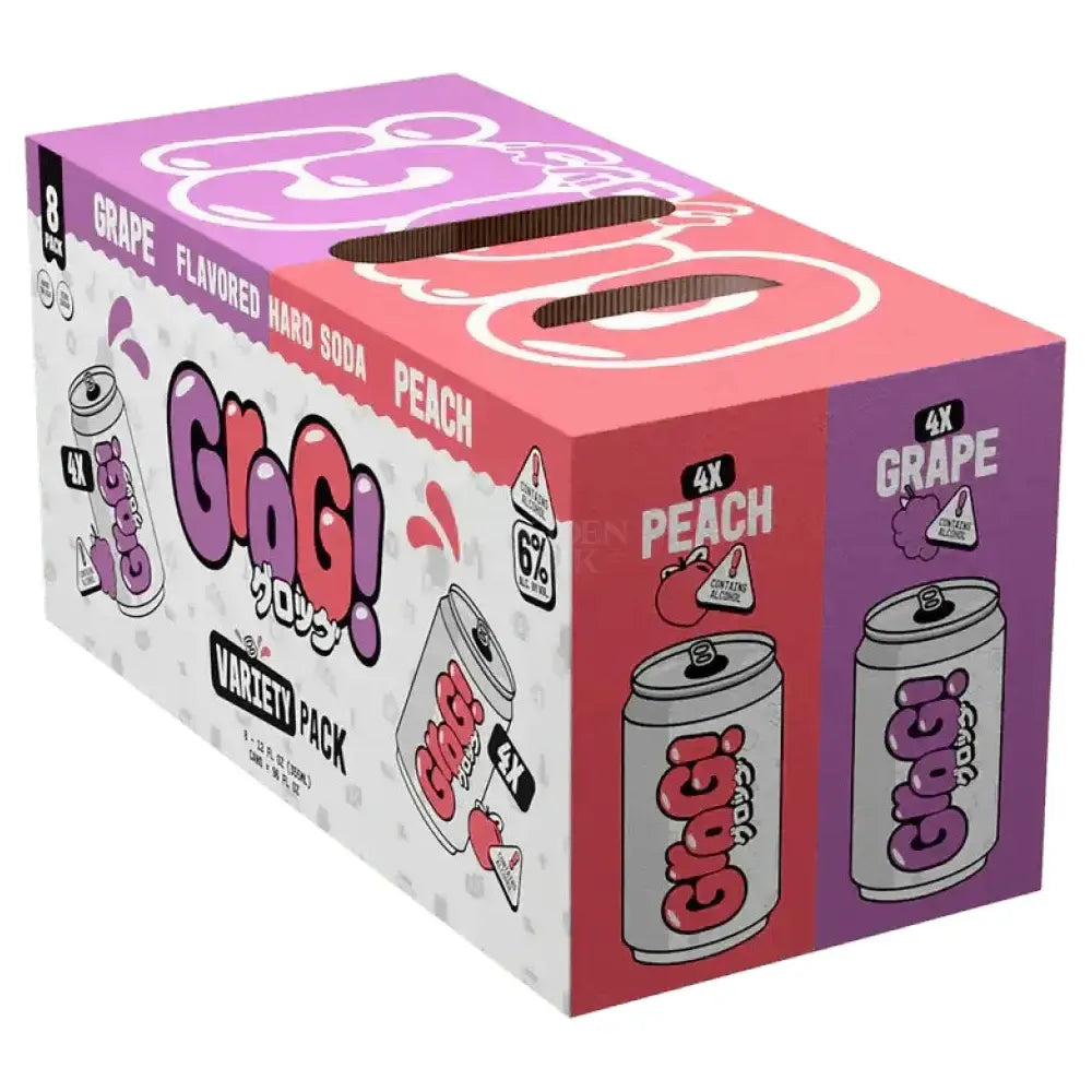 Grape & Peach Flavored Hard Soda Variety Pack 8 Pack H1772