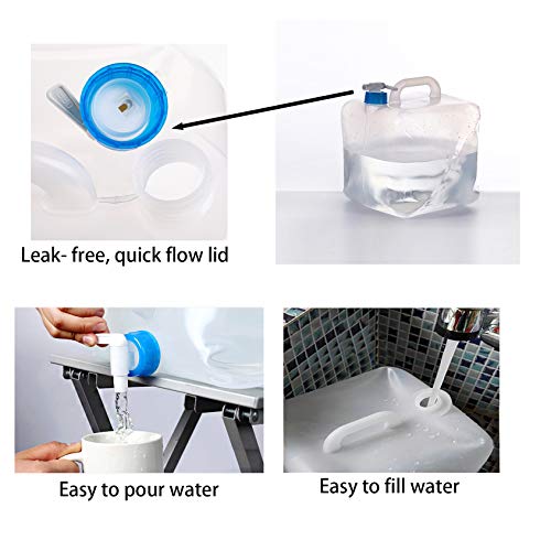 2 Pack 5.3 Gallon Collapsible Water Container with Spigot B389598