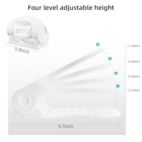 White 16PCS Double Layer Shoe Rack R7285