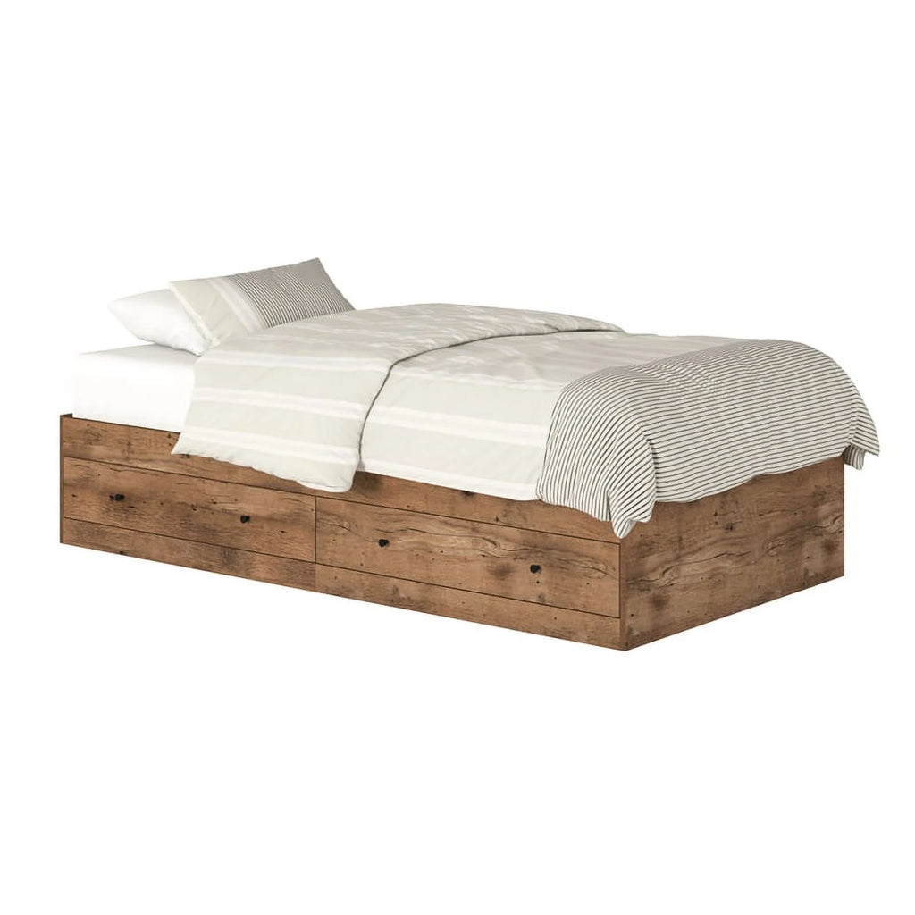 Vintage Oak Engineered Wood Bed F120