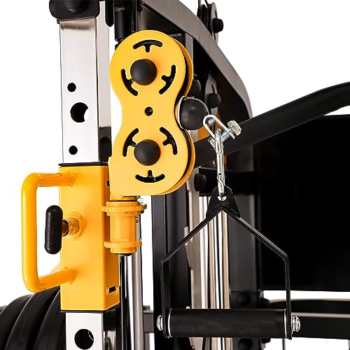 Smith Machine with Lever Arms Pulley Ratio 2:1 Squat Rack Pull Up Bar C56123