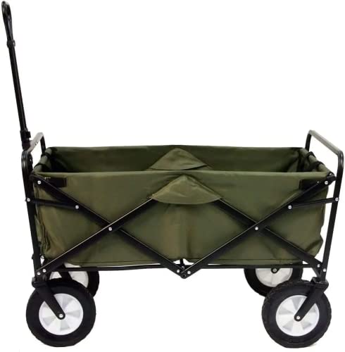 Black Steel Frame Collapsible Folding Utility Wagon P2930