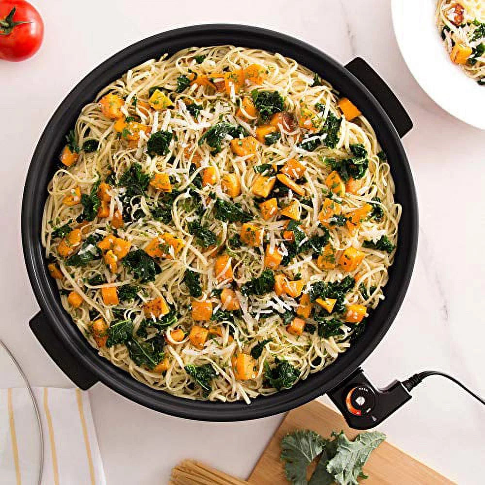 14 inch Nonstick Electric Skillet, 20 Cup Capacity, Black L330604