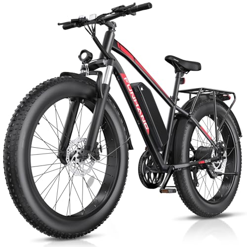 26" Fat Tire Electric Mountain Bike with 48V 13AH Battery Q380