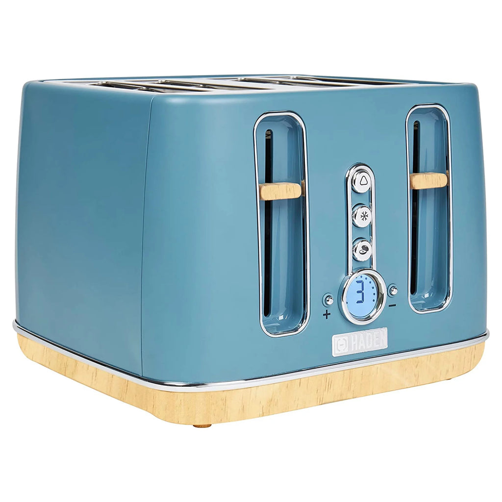 4 Slice Wide Slot Toaster Stone Blue Q235106