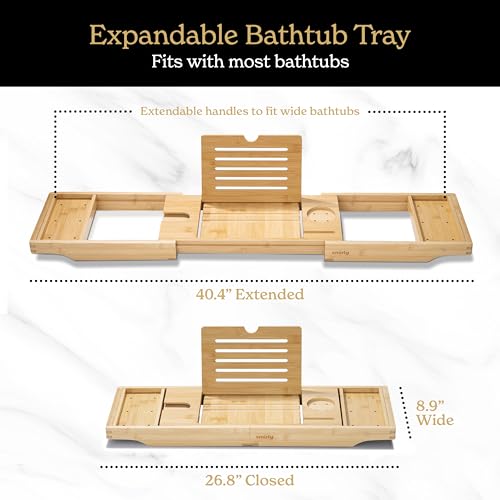 Expandable Bamboo Bathtub Tray W2530
