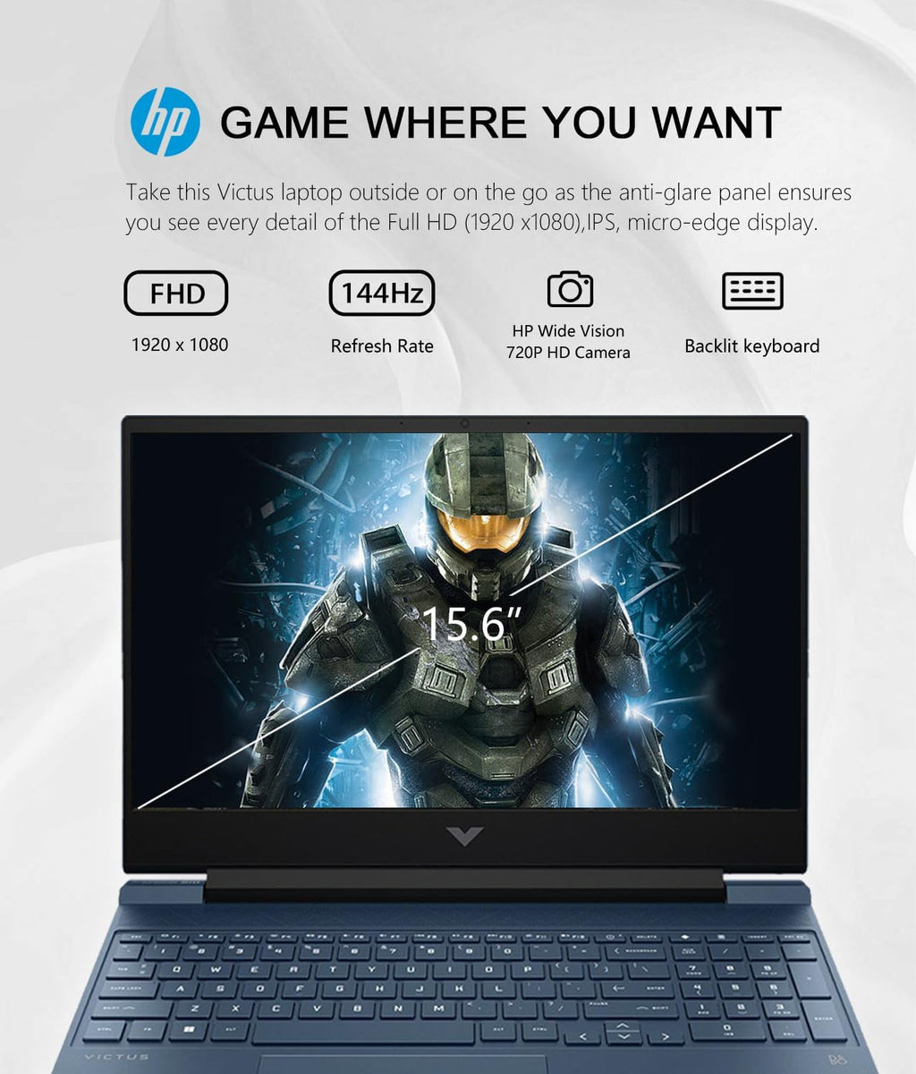 15.6" Full HD 144Hz Gaming Laptop, Intel Core i5-12450H, 32GB Memory, NVIDIA GeForce RTX 3050, 2TB SSD, Windows 11 T7821