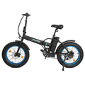 500W Folding Fat Tire Electric Bike Black/Blue Q360735