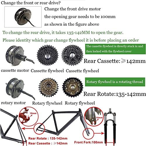 Electric Bike Conversion Kit 48V 1500W 26 inch Front Wheel Hub Motor G669312