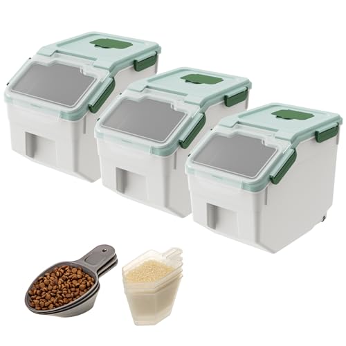 Dog Food Storage Container with Lid and Wheels V8562