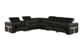 6-Piece Italian Leather Sectional Sofa with Power Reclining Seats D26421
