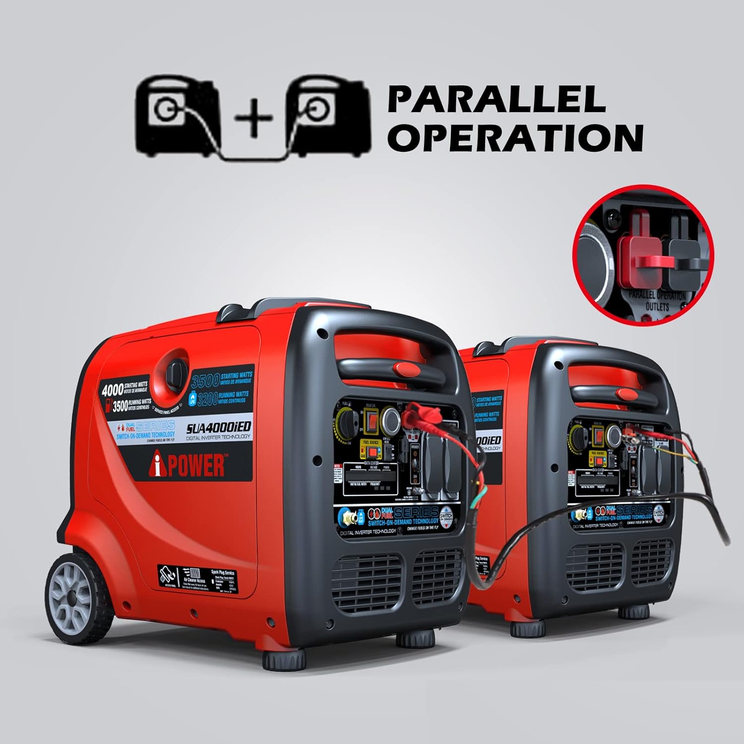 4000 Watt Portable Inverter Generator Gas & Propane Powered Z735174