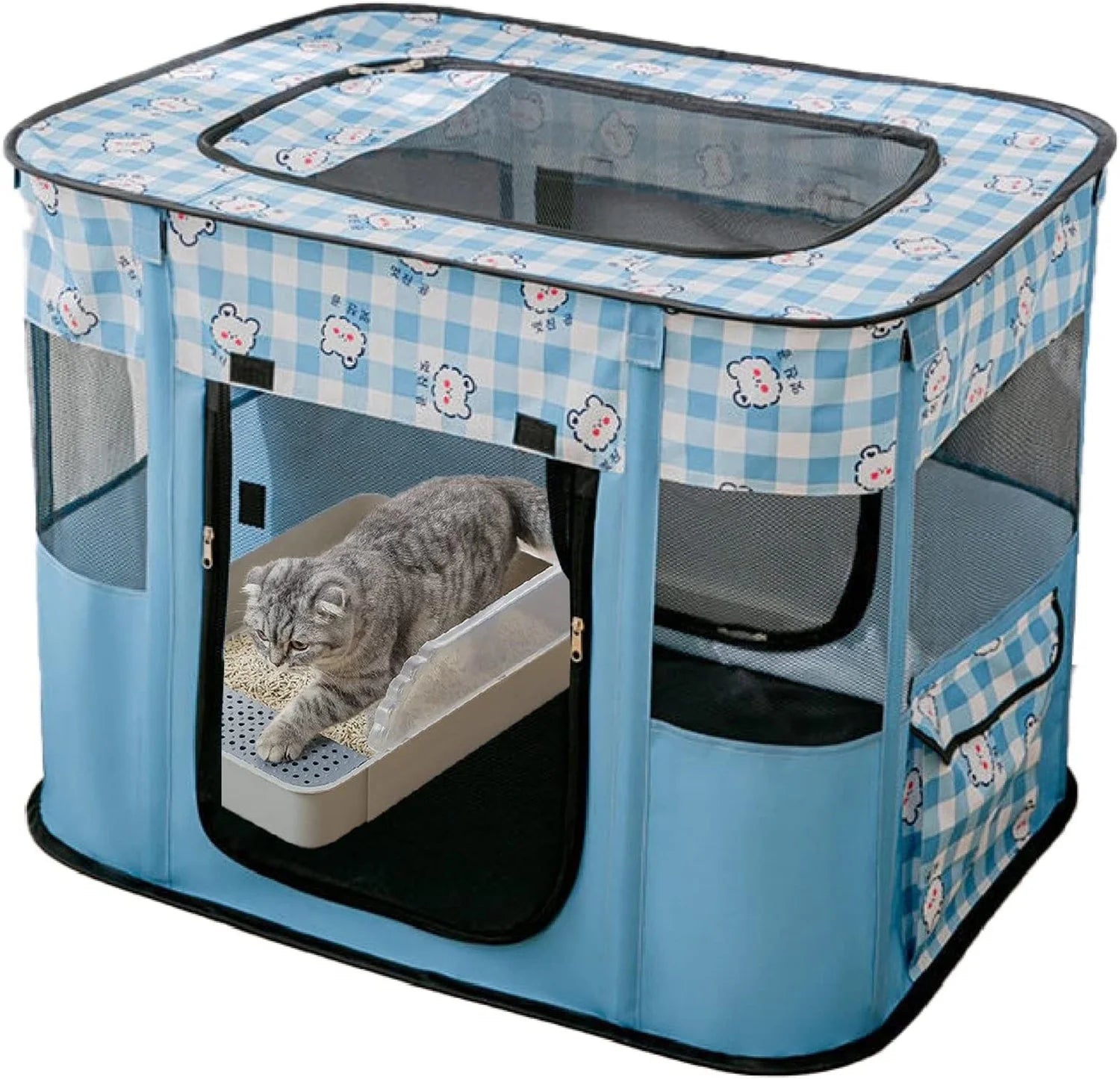 Cat Tent Outdoor Pet Enclosure Tent with Carry Bag D967728