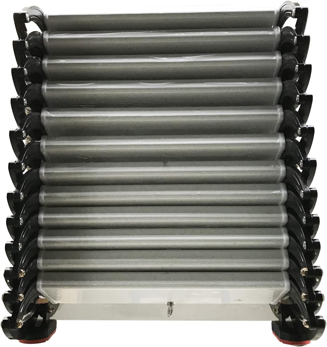 Black Wall-mounted Folding Attic Ladder, 9.8 feet Height, Ti-Mg Alloy O96173
