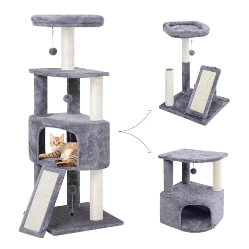 Grey Cat Tree with Scratching Post K173706