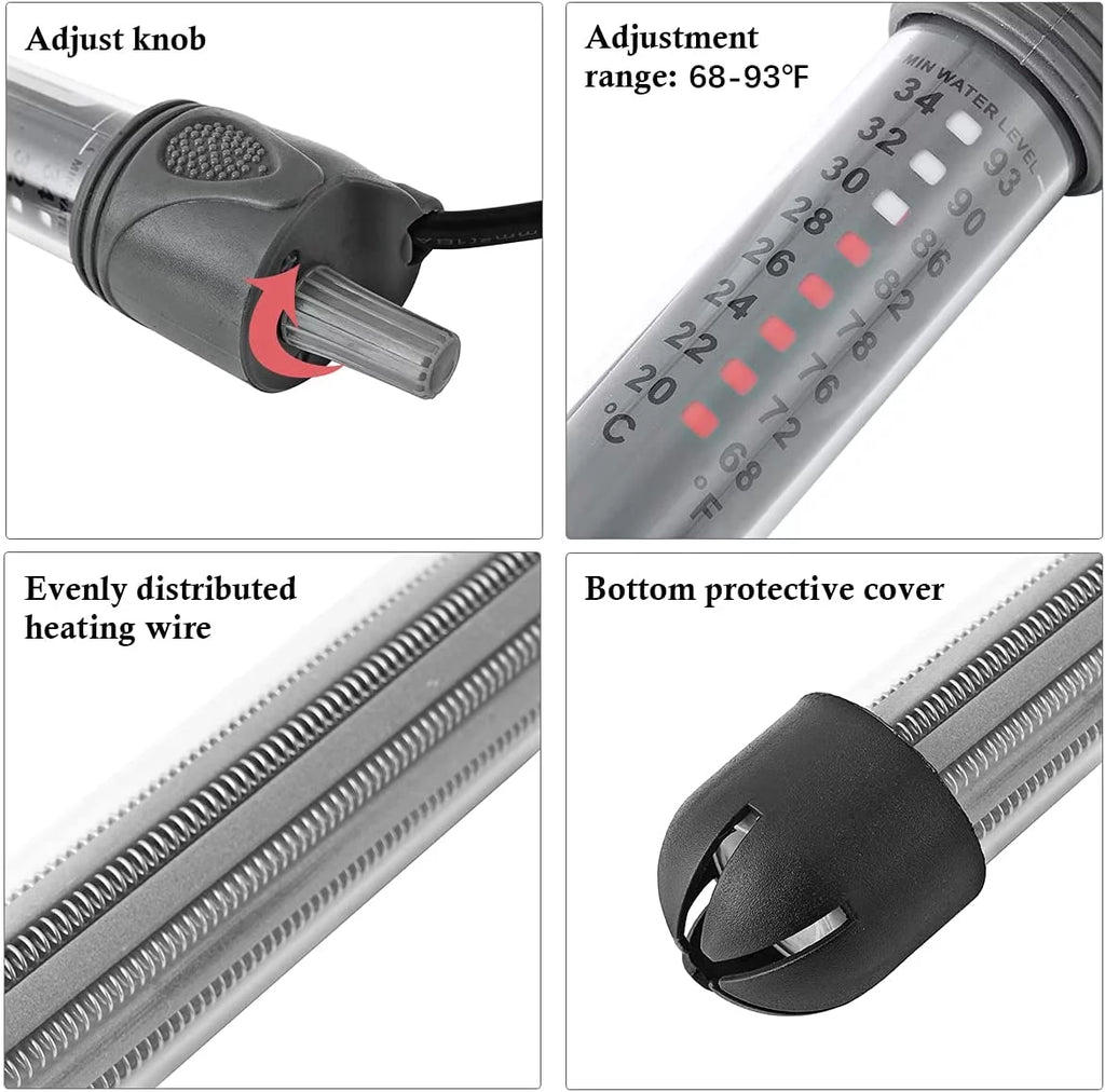100W Adjustable Submersible Aquarium Heater Q232